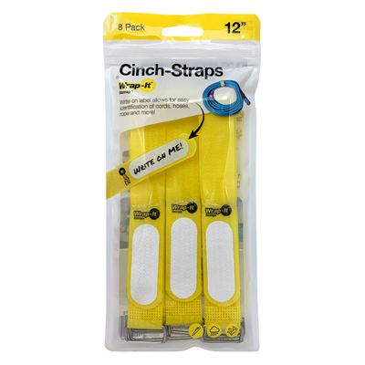 8PK 12" YEL Stor Straps