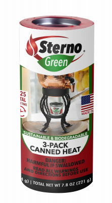 Sterno 3PK 2.6OZ Can Heat Fuel