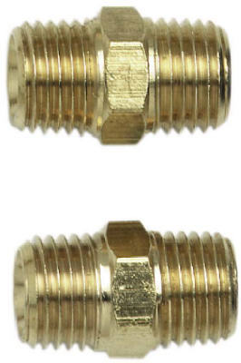 2PK 1/4"Male Hex Nipple