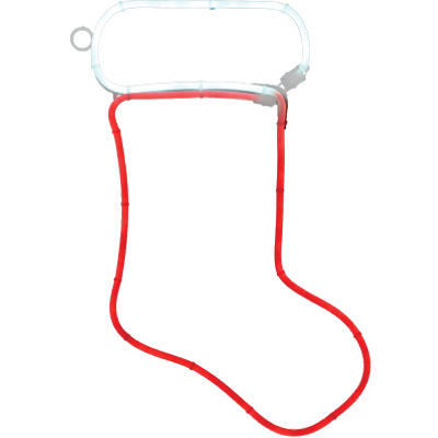 HW 18" Red/White LED Stocking