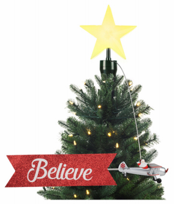 Santa's Biplane Topper