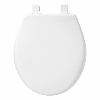 White Round Plastic Toilet Seat