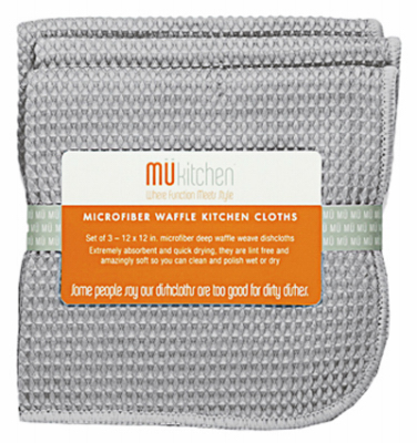 3PK GRY Micro Dishcloth