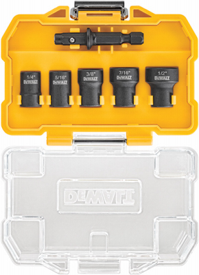 5PC Imp Nut DR Bit Set