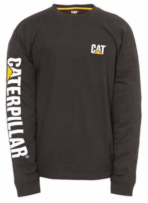 CAT LG BLK L/S Tee