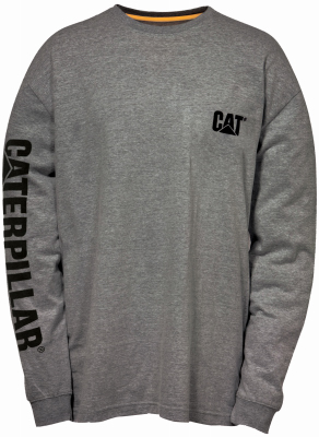 CAT XL GRY L/S Tee