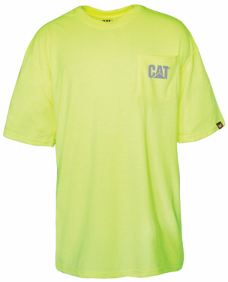 CAT 2XL Hi YEL S/S Tee