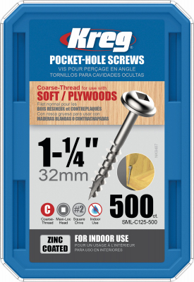 Kreg 500CT 1-1/4" Pocket Screws