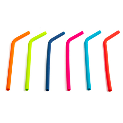 6PC Sili Straws ASSTD
