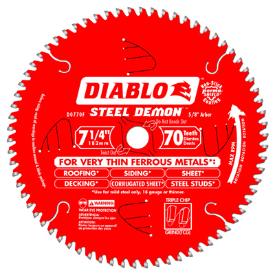 Diablo 7-1/4x70T Circular Blade
