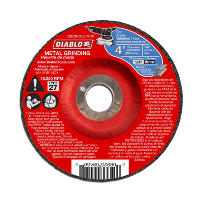 Diablo 4x1/4x5/8 Metal Cut Disc