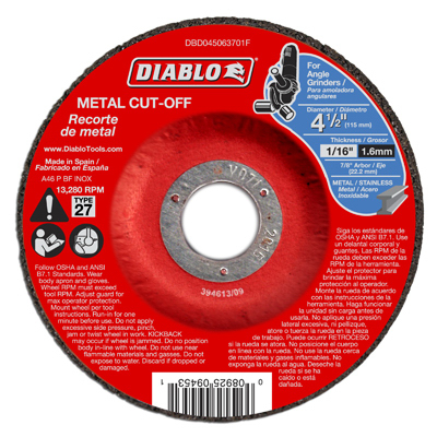 4-1/2x1/16x7/8 Metal Disc Diablo