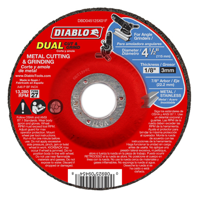 4.5x1/2x7/8 Dual Disc Diablo