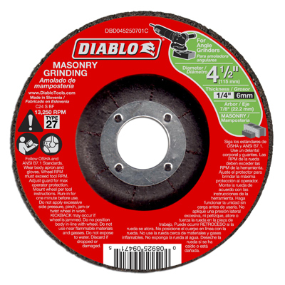 4.5x1/4x7/8 Grind Disc Diablo