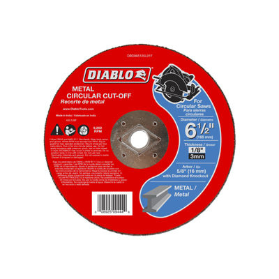 6-1/2" Metal Cut-off Disc Diablo
