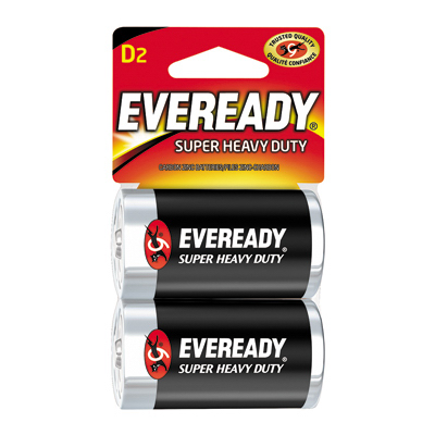 2Pk "D" Super Heavy Duty Battery
