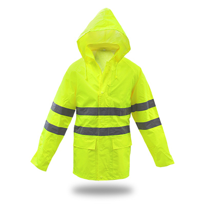 XL YEL PU Rain Jacket