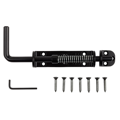BLK HD Spr Slide Bolt