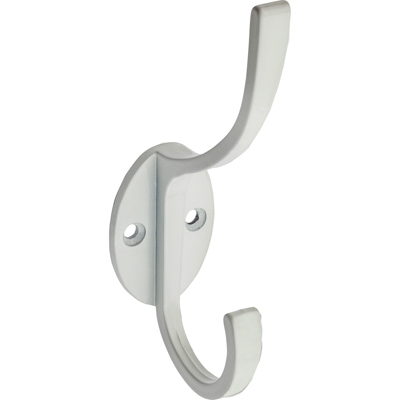 5.5" WHT Coat/Hat Hook