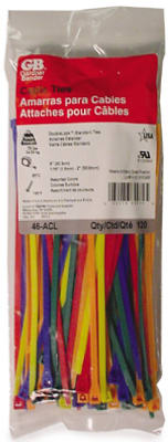 120PK 8"ASSTD Cable Tie        *
