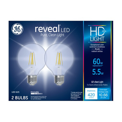 GE2PK 5.5W WHT Rev Bulb