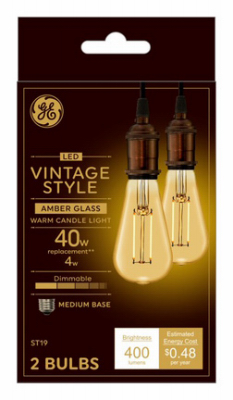 GE 2PK 5.5W WW ST19 Bulb