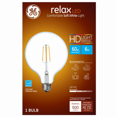 GE 6W SW G40 Relax Bulb