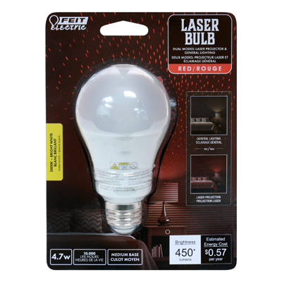 4.7W RED Laser A19 Bulb