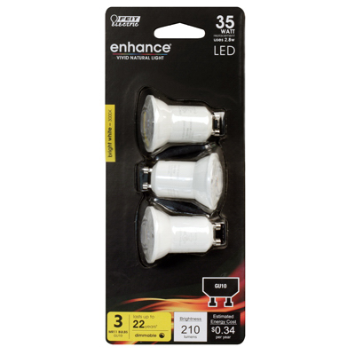 3PK 2.8W WW Mr11 Bulb