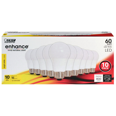 10PK 10.6W WW A19 Bulb