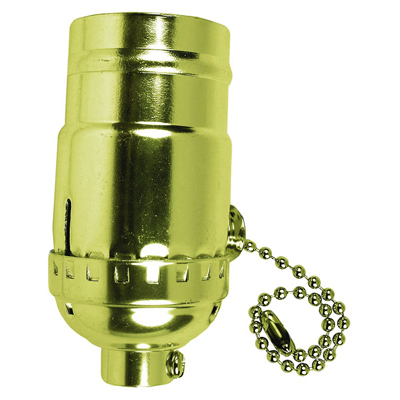 Brass On/Off Pull Chain Socket