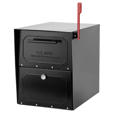 Oasis Tribolt Parcel High-Security Mailbox, Black