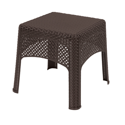 Earth Brown Woven Side Table