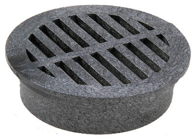 6" ROUND PLASTIC GRATE BLACK NDS
