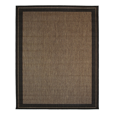 8x10 BRN/BLK Border Rug