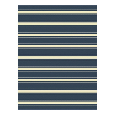 5x7 BLU/WHT Stripe Rug