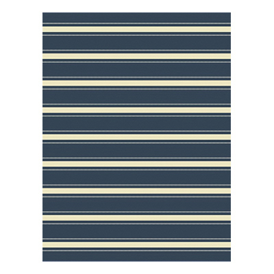 8x10 BLU/WHT Stripe Rug