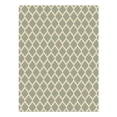 5x7 GRY/WHT Trellis Rug