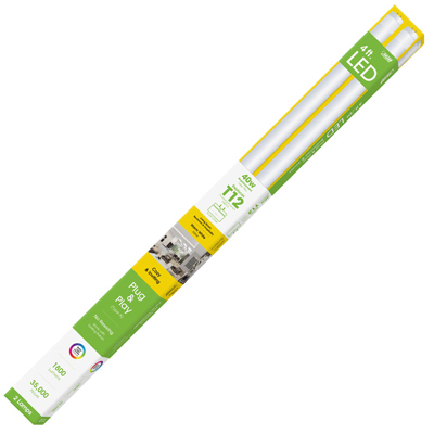 2PK 4' 20W WW LED Tube