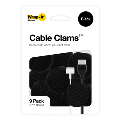 9PK 2" BLK Cable Clam