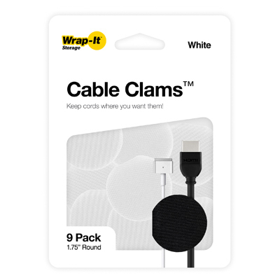 9PK 1.75"BLK Cable Clam