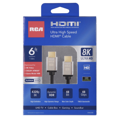 6' RCA BLK HS HDMI Cable