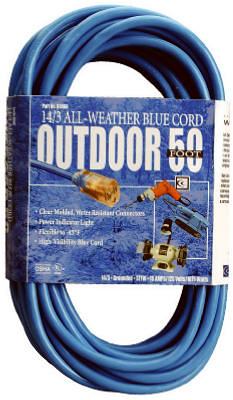 50FT 16/3 Blue Extension Cord