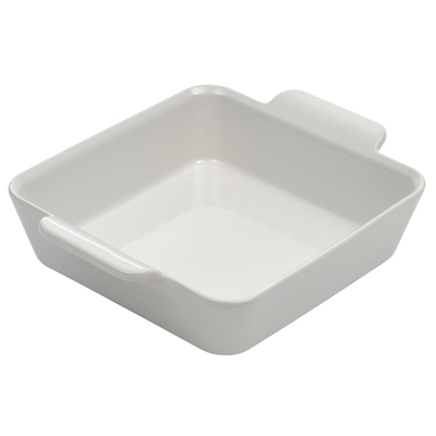 2QT White Ceramic Square Dish