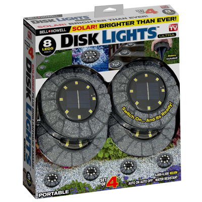 4PK Stone Disk Lights