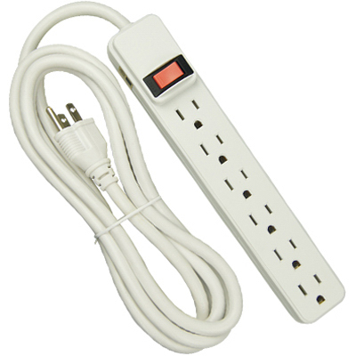 6 Outlet Power Strip Extra Long