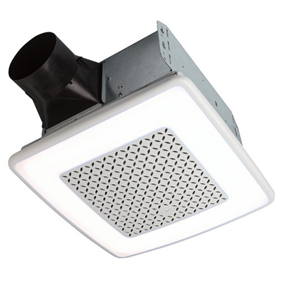 Broan ChromaComfort AER110RGBL Ventilation Fan with Light, 0.4 A, 120 V, 110