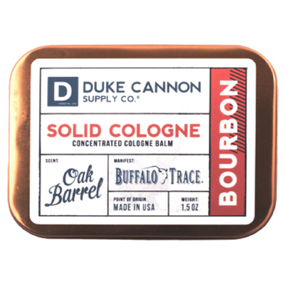 Duke Cannon Solid Cologne Buffalo Trace Bourbon Oak Barrel