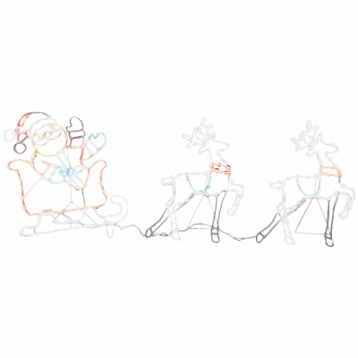 3PC Wire Santa/2 Deer