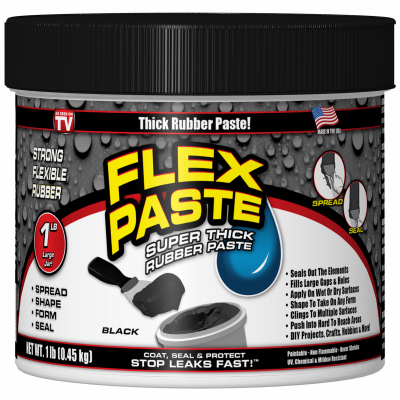 Flex Paste Tub, Black, 1 lb.